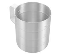Healeved Aluminum Measuring Cup: 2QT 68oz/2000ml Metal Measuring Beaker for Kitchen Baking, Cooking and Laboratory Use - Riveted Handle for Easy Grip