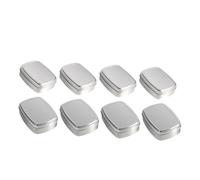 Healeved Aluminum Soap Boxes and Storage Containers 8pcs Set with Lids Square Handmade Soap Cases 100ml (84x62x21mm) 150ml (95x70x28mm) and Jewelry Storage for Bathroom and Travel