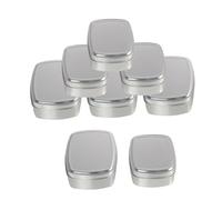 Healeved Aluminum Soap Cases 8Pcs Square Storage Holders 8.4X6.2Cm Lightweight Portable for Home Daily Use with Lid