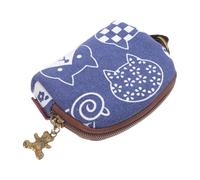 Healeved Animal Pattern Change Purse Canvas Coin Storage Bag Vintage Adorable Style with Zipper for Everyday Wear and Vacations Assorted Style