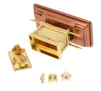 Healeved Ark of The Covenant Model Zinc Alloy Decorative Religious Box Realistic Reproduction Manna Container Tablets Artistic Flair Home Tabletop Decor for Collectors and Jewish Believers