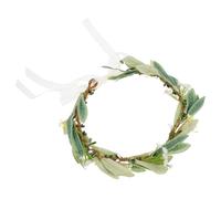 Healeved Artificial Olive Garland Headband for Children and Brides, Fabric Leaf Bridal Hair Crown with Comfortable Wear and Simulation Leaf Decorations, for Wedding and Photo Shoots