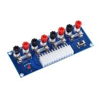 Healeved Atx 24pin Power Output Terminal Module with Output Protection Fuse and Four Voltage Groups, Blue Pcb Power Adapter for Desktop PC Chassis and Embedded Electronics Projects