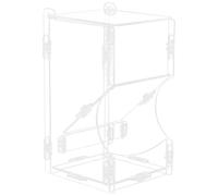 Healeved Automatic Pet Feeder Acrylic White Easy to Use and Clean for Rabbit and Small Pet Household Use while You Are Leaving a Short Time