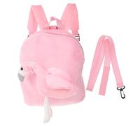 Healeved Bag Portable with Easy Open Casual Close Feature Storage Flamingo Plush Backpack Large Capacity for Girls Travel Kids