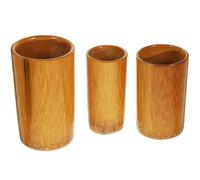 Healeved Bamboo Cupping Can Set - Small, Medium, Large Carbonized Bamboo Cups for Professional Cupping Therapy, Reusable Healthy Massage Tool for Body and Foot Care