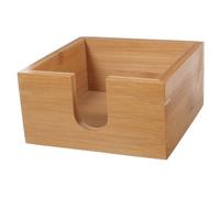 Healeved Bamboo Napkin Dispenser Table Napkin Holder Khaki Smooth Edge Open Design Bamboo Material for Home Desktop Paper Towel Storage and Dining Table