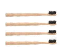 Healeved Bamboo Toothbrush Set 4pcs with Soft Bristles Eco-Friendly Bamboo Material for Gentle and Effective Oral Cleaning Suitable for Home and Guest Rooms