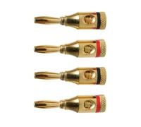 Healeved Banana Plug Connectors with Stackable Design Gold Plated 8pcs 4mm Metal Material for Running Multiple Sets of Speakers and Long Service for Speaker Cable