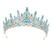 Healeved Baroque Rhinestone Crown Tiara Headband for Wedding and Bridal Accessories Elegant Hairpiece with for Prom Party and Special Occasions