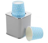 Healeved Bathroom Paper Cup Dispenser 3 Oz Pull Type Abs Material Compact Desktop Holder with Upside down Design Easy to Refill Includes 20pcs Disposable Cups for Bathroom and