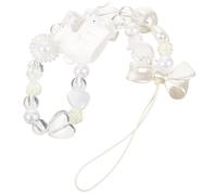 Healeved Beaded Phone Wrist Strap with Bunny Keychain, Acrylic Material, Prevents Devices from Falling Or Being Stolen, Suitable for Mobile Phones and Cameras at Birthdays and Holiday