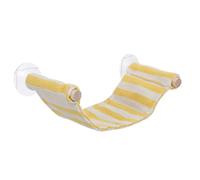 Healeved Bearded Dragon Hammock for Small Pets, Stable Support with Suction Cups, Yellow Wooden Reptile Window Perch and Maximises Vertical Area in Terrarium or Bearded Dragon Cage