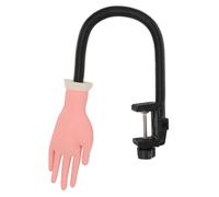Healeved Bendable Artificial Hand Model for Manicure Training Flexible Nail Art Practice Tool with Stable Fixed Base Light Brown Color