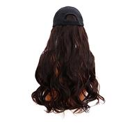 Healeved Big Wave Wig Hat Women Wig Cap Hairpiece Casual Cap for Everyday Wear and Fashion Styling