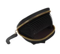 Healeved Black Cat Wallet Small Multi-Compartment Coin Purse with Zipper Travel Card Holder for Women Compact Hand Carry Money Organizer Id Badge Case