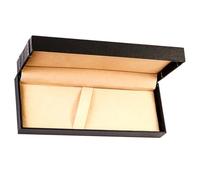 Healeved Black Pu Fountain Pen Box for Employees, Single Pen Case | Metal Signature Pen Gift Box, Angular Simple Design, Reduces Friction and Helps Avoid Wear during Wrapping