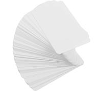 Healeved Blank Word Cards Made of Coated Paper Playing Cards 100pcs White with Smooth Writing and Double-sided, Design Portable Suitable for Students and Writers