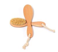 Healeved Body Bathing Brush with Beech Wood Handle and Sisal Bristles for Effective Dust Removal and Scrubbing Hard-to-Reach Areas, Bathing Tool for Spa and Daily Body Cleaning
