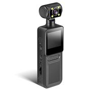 Healeved Body Worn Camera 4k Video Camcorder Abs Black Loop Recording Night Vision for Everyday Use and Outdoor Sports