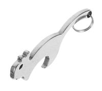 Healeved Bottle Opener Key Ring Manual Beverage Bottle Opener Stainless Steel Silver with Key Chain for Restaurants and Clubs