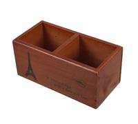 Healeved Box Case for Multifunctional Hairdressing Storage Tools Scissor Wooden Vintage Brown and Desktop Miscellaneous Items, Barber Shop and Home