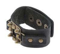 Healeved Bracelet Punk Wrist Chain Retro Style Made of Cowhide Material for Theme Party Occasions Chunky Design Hand Chain for Men