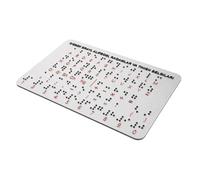 Healeved Braille Alphabet Board for Learning Uzbek Language with Raised Embossed Dots, Stainless Steel Portable Teaching Aid for Blind in Sensory Learning