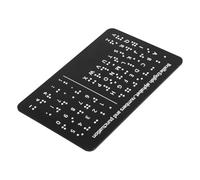 Healeved Braille Numbers and Letters Board with Raised Dots Educational Tool for Blind Beginners Sturdy Black Aluminum Composite for Classroom and Home Use
