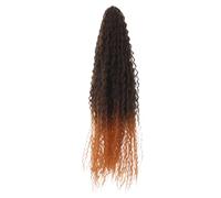 Healeved Brazilian Braids Curly Crochet Hair Extensions 20Inch High Temperature Wire Afro Water Wave Braiding Hair Ponytail for African Accessories