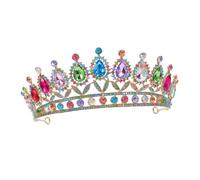 Healeved Bridal Crown Tiaras for Women Princess Hair Accessories Vintage Queen Crystal Headband for Wedding Party Photography Elegant Bride Headdress
