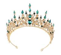 Healeved Bridal Crown Wedding Tiara Rhinestone Baroque Style Hair Ornament for Special Occasion Princess Bride Accessories