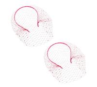 Healeved Bridal Rhinestone Headband Mesh Veil Attached for Bride Headband Veil Wedding and Bachelorette Party for Wedding Costume and Accessories