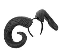 Healeved Bull Devil Horns Headband Halloween Ghost Festival Headwear for Adults Creative Party Accessory Black