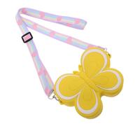 Healeved Butterfly Shaped Silicone Coin Purse for Small Cute Crossbody Money Wallet Change Purse Stylish Yellow Shoulder Bag for Little