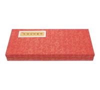 Healeved Calligraphy Brush Storage Case 6pcs Set Red Art Brush Holder Packing Box for Chinese Painting and Watercolor Artists