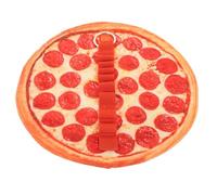 Healeved Canvas Pizza Pencil Roll Case for Students and Artists Large Capacity Canvas Pen Holder with Pizza Pattern for School and Office Supplies