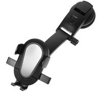 Healeved Car Phone Holder Black with Three-layer Suction Cup and One-piece Locking, Rotatable and Super Stable Abs Silicone Mount for Phone in Car and Travel