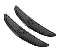 Healeved Carbon Fiber Car Wheel Arch Anti-Collision Sticker Pair, Adhesive Vehicle Mudguard Decals, Black Protective Flare Strip for Scratch Prevention