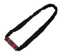 Healeved Carbon Steel Bike Chain Lock 1.2M with 5-Digit Password, Anti-Theft Portable Bicycle Security Lock for Mountain, Electric, and Motorbikes - Black and Red