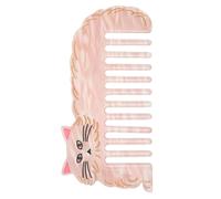 Healeved Cartoon Static Comb Cat Shape Wide Tooth Comb for Girls Massaging Detangler for Travel and Shampoo Use