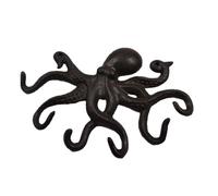 Healeved Cast Iron Octopus Hook Key Hanger Black Decorative Storage Hook for Home and Office, Fashion Style Hanging Storage for Keys and Small Items