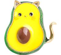 Healeved Cat Animal Lapel Pin Fruit Brooch Pin Delicate Alloy Practical Convenient to Wear and Take off Women Different Occasions and Bags Appearance Lovely Eye Catching