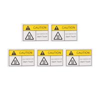 Healeved Caution Hot Surface Warning Labels 5pcs 60x40mm Self-Adhesive Safety Stickers Do Not Touch Signs for Mechanical Equipment High Temperature Alert