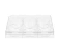 Healeved Cell Culture Plate 6-Well Plastic Tissue Culture Tray Lid for Laboratory Use Microbial Cell Growth and Life Science Experiments