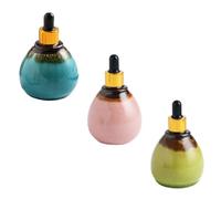 Healeved Ceramic Dropper Bottles 3pcs 95ml Sealed Opaque Essential Oil Holders Rubber Bulb for Spa and Liquid Sub-packaging
