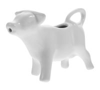 Healeved Ceramic Gravy Boat Cow Figurines Ceramic Sauce Jug Animal Shape Gravy Boat Sauce Dipping Bowl Porcelain Dessert Appetizer Plate for Salad Soy BBQ Sauce 40ML Creamer Pitcher