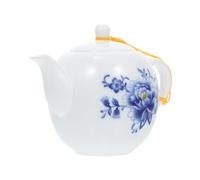 Healeved Ceramic Household Teapot with Peony Design, Heat-Resistant Creative Tea Kettle for Office and Home Use, Elegant Porcelain Tea Accessory for Brewing and Serving Random Color