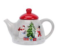 Healeved Ceramic Water Bottle - Large Capacity Christmas Coffee Pot with Lid Leak-Proof Milk Jug for Tea and Beverages Convenient Handle Design Assorted Color 20X13Cm