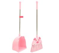 Healeved Children's Broom and Dustpan Kit Small Cleaning Set with Cartoon Design Lightweight Sturdy Kindergarten Sweeping Tools for Toddlers Household Use